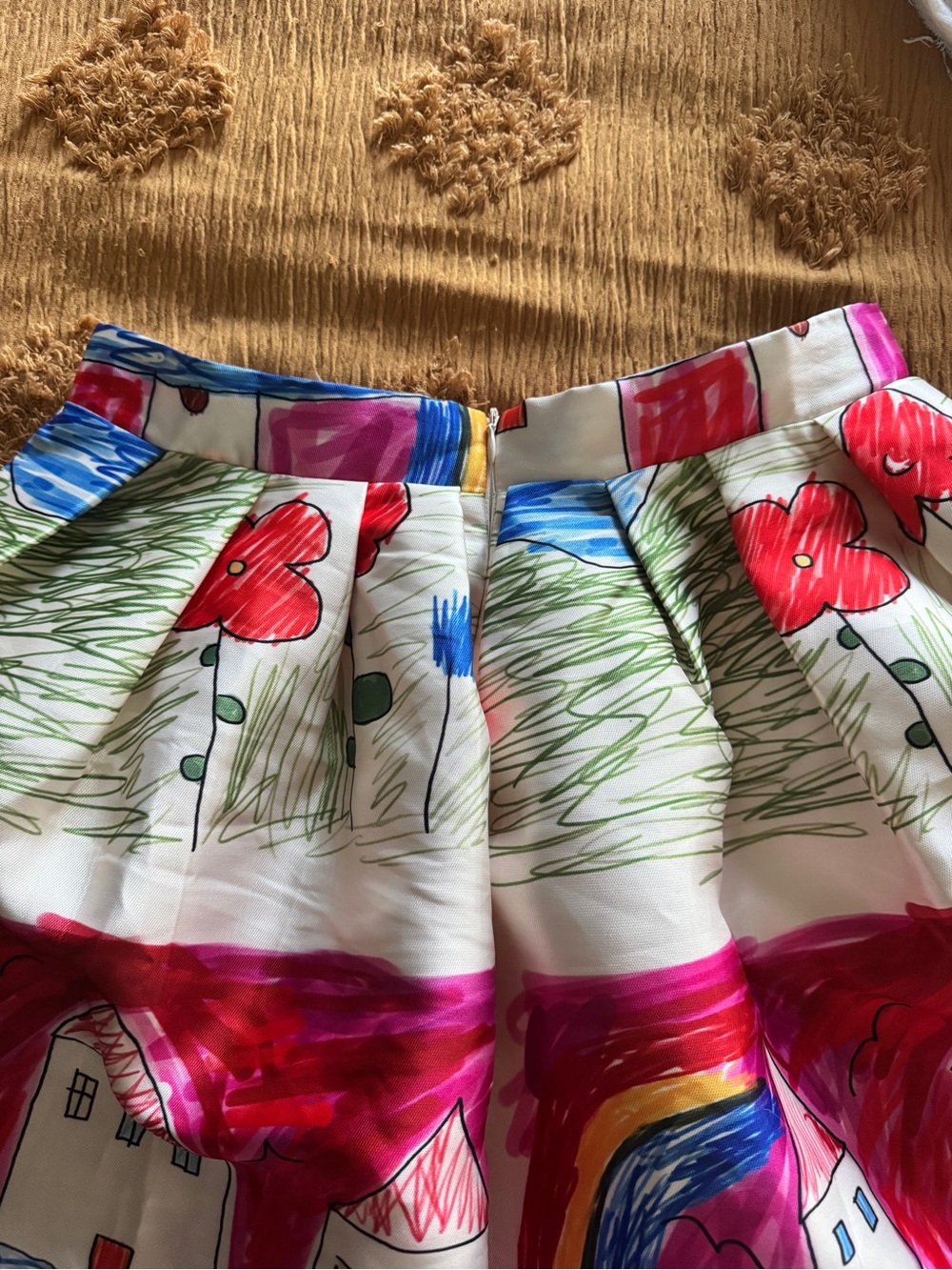 Vintage Boutique Floral Village Print A-Line Skirt - Size S - Picture 3 of 3